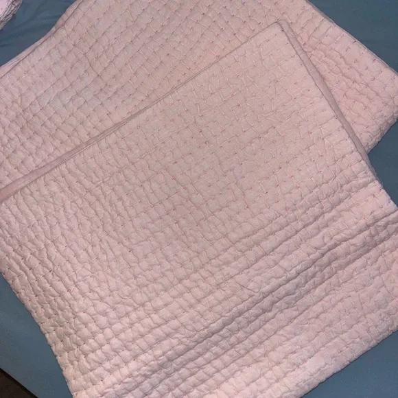 John Robshaw Light Pink Quilted Bedding - Picture 3 of 5